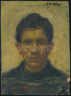 Czigány Jelzéssel: Férfi Portré. Olaj, Karton, Sérült, 18,5×14 Cm - Autres & Non Classés
