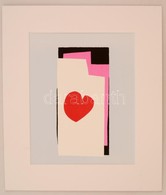 Henri Matisse (1869-1954): Szív. Szitanyomat, Papír, Jelzés Nélkül, Körbevágva, Paszpartuban, 34×27 Cm - Andere & Zonder Classificatie