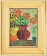 Pietro Jelzéssel: Virágcsendélet. Olaj, Vászon, Keretben, 23×18 Cm - Altri & Non Classificati