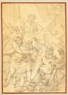 Wiettinghoff Evald (1826-1882): Árulás 1865. Ceruza, Papír, Jelzett, Kis Gyűrődésessel, Paszpartuban, 50×34 Cm - Altri & Non Classificati