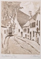 Olvashatatlan Jelzéssel: Utcarészlet. Rézkarc, Papír, 19×14 Cm - Altri & Non Classificati