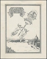 1929 Jelzés Nélkül: Születésnapi Ex Libris, Budapest Látképével, Országházzal, Margit-híddal, Klisé, Papír, 13x11 Cm - Otros & Sin Clasificación