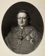 1854 Raffaele Cardinal Fornari (1787-1854) Olasz Bíboros Nagyméretű Kőnyomatos Portréja. Lafosse Kőrajz. / 1854 Cardinal - Prenten & Gravure