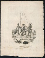 1789 A Kozák Katonák- Cosacci Regularis A. Irregularis B & Calmuckus C. Ant Tischler Rézmetszete. Megjelent: Grondski, S - Prenten & Gravure
