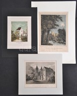 3 Db Nagyobb Méretű Külföldi Tájkép Metszet St Jakob Templom, Schiller Haus In Gohlis, Neuscharffenburg - Prints & Engravings