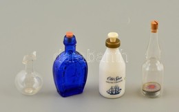 4 Db Mini üveg, M: 7 Cm és 3,5 Cm Közötti Méretben. - Vidrio & Cristal