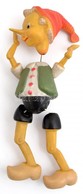 Retró Pinokkió Játék Figura, Műanyag, Az Egyik Lába Lejár, M: 22 Cm - Other & Unclassified