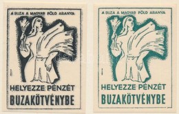 1943 Búzakötvény 2 Klf Színű Reklám Levélzáró - Zonder Classificatie