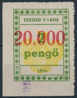 1946 Szeged Városi 20.000P/2P ívsarki Illetékbélyeg (6.000) - Unclassified