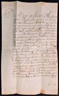 1780 A Bóczabánya (ma: Vyšná Boca / Királyboca) Bíró és Esküdtek Latin Nyelvű Oklevele A Zmeskal-család Birtokügyében, S - Non Classés