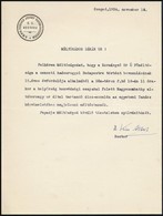 1934 Szeged, A M. Kir. Ferenc József Tudományegyetem Rektora által Küldött Meghívólevél - Ohne Zuordnung