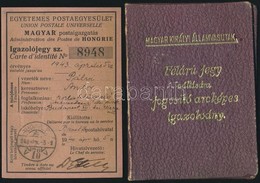 1943 Postafelügyelő UPU és MÁV Igazolványa - Non Classificati