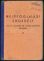 1948 Helyfoglalási Engedély Utcai árusok és Cipőtisztítók Részére - Non Classificati