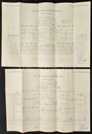 1893 Dunakeszi Vasútállomás Felvételi épületének Tervei 2 Db. Aláírt. 51x36 Cm - Zonder Classificatie
