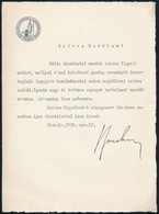 1930 Miskolc, Tiszai Ág. Hitv. Ev. Egyházkerület Miskolci Jogakadémia Dékánja által írt Levél, Aláírással - Ohne Zuordnung