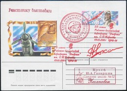Alekszandr Kaleri (1956- ) Szovjet űrhajós Aláírása Emlékborítékon /
Signature Of Aleksandr Kaleri (1956- ) Soviet Astro - Altri & Non Classificati
