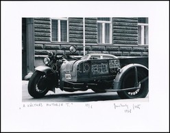 1978 Jankovszky György(1946-): A Kályhás Motorja I-II, Oldalkocsis Harley Davidson, Feliratozva, Aláírt, Pecséttel Jelze - Autres & Non Classés