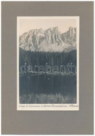 1934 Thöresz Dezső (1902-1963): Lago Di Corezza-Latemar, Vintage Fotóművészeti Alkotás Művészfólián Keresztül Másolva, A - Sonstige & Ohne Zuordnung