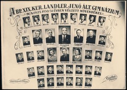 1951 Budapest, XIX. Ker., Landler Jenő Ált. Gimnázium Tanárai és Végzett Növendékei, Kistabló Nevesített Portrékkal, 15, - Other & Unclassified