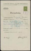 1934 Rotschild Lászlóné Kesztyűkészítő Bizonyítványa - Altri & Non Classificati