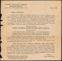 1946 'HAOVED' Szocialista Cionista Munkásmozgalom Nyomtatványa Mozgalom Sekel Akciójáról, Amelynek Célja, Hogy A 1946-os - Other & Unclassified