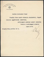 1934 Szeged, M. Kir. Szegedi 5. Sz. Honv. és Közr. Helyőrségi Kórház Parancsnoka Fejléces Levélpapírjára írt Személyes H - Other & Unclassified