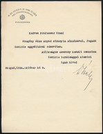 1934 Szeged, M. Kir. Szegedi 5. Sz. Honv. és Közr. Helyőrségi Kórház Parancsnoka Fejléces Levélpapírjára írt Személyes H - Altri & Non Classificati