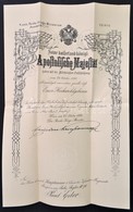 1887 Wien(Bécs), Katonai Címadományozó Oklevél - Otros & Sin Clasificación