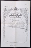 1887 Wien(Bécs), Katonai Címadományozó Oklevél Hadnagy Részére - Otros & Sin Clasificación