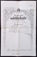 1887 Wien(Bécs), Katonai Címadományozó Oklevél Hadnagy Részére - Altri & Non Classificati