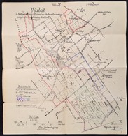 Cca 1920-1940 Székesfehérvári Hubertus Vadásztársaság Polgárdi Vadászterületének Térképvázlata, 1:37500, A Társaságra Vo - Other & Unclassified