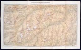 1899 Ausztria A Ferwallgroupe Térképe / 1899 Austria Large Hiking Map Of The Ferwallgroup 70x90 Cm - Autres & Non Classés