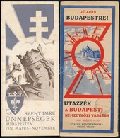 Cca 1940 Budapest 4 Db Turistáknak Szólo Kiadvány, Térképes Ismertető - Andere & Zonder Classificatie