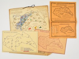 Cca 1940-1944 Magyarország Légoltalmi Térképei, 4 Db - Autres & Non Classés