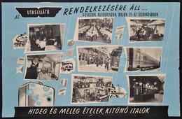 1953 Magyarország Autóbuszhálózata, MÁVAUT Vonalakkal, Hátoldalon Országos Takarékpénztár Reklámmal, Hajtott, Szakadássa - Sonstige & Ohne Zuordnung