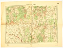 1930 Nagykanizsa és Környékének Katonai Térképe, Kiadja: M. Kir. Állami Térképészet, 48×61 Cm - Altri & Non Classificati