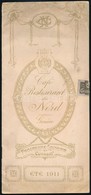 1911 Genf, Café Restaurant Du Nord Programfüzete. 1911 Nyara. Szövegközti Illusztrációkkal, Fekete-fehér Fotókkal. Franc - Non Classés