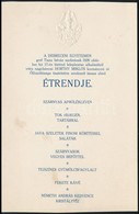 1926 A Debreceni Egyetem által Rendezett Társas Ebéd étrendje, Dombornyomott Címeres Papíron - Non Classificati