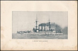 A 'Hatsuse' Japán Csatahajó, Nyomat, Feliratozva, 18,5×28 Cm - Zonder Classificatie
