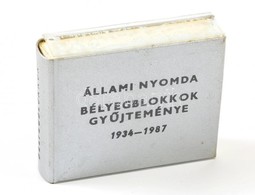 Állami Nyomda, Bélyegblokkok Gyűjteménye 1934-1987. Kiadói Műbőr Kötés, Jó állapotban. - Zonder Classificatie