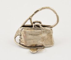 Ezüst(Ag) Miniatűr Táska, Jelzett, 2,5×3 Cm, Nettó: 15,2 G - Other & Unclassified