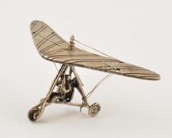 Ezüst(Ag) Miniatűr Sárkányrepülő, Jelzett, 8×3 Cm, Nettó: 17,2 G - Autres & Non Classés
