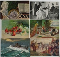 ** * 87 Db RÉGI Művész Motívumlap (több Lap Hátoldalán Katonai Pecséttel) / 87 Pre-1945 Art Motive Postcards (many With  - Ohne Zuordnung