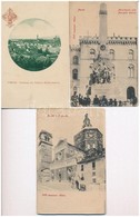 ** * 65 Db RÉGI Olasz Városképes Lap / 65 Pre-1945 Italian Town-view Postcards - Non Classés