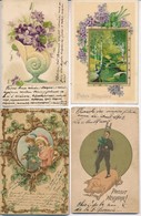 ** * 39 Db RÉGI üdvözlő Motívumlap: Sok Dombornyomott és Litho / 39 Pre-1945 Greeting Art Motive Postcards: Many Embosse - Non Classificati