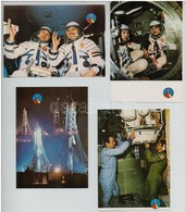 ** 14 Db MODERN űrhajős Képeslap: Szovjet-Magyar Közös Űrrepülés 1980 / 14 Modern Soviet-Hungarian Astronautics, Astrona - Ohne Zuordnung