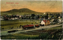 * T4 1921 Abaújszántó, Vasútállomás Tokaji-hegyvidékkel A Háttérben. Forgács Lajos Kiadása (b) - Non Classificati