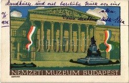 T2/T3 1924 Budapest VIII. Nemzeti Múzeum. A Magyar Földrajzi Intézet Kiadása S: Szekeres (Rb) - Non Classificati