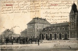 T3/T4 1909 Debrecen, Pályaudvar, Vasútállomás, Háttérben A  Debreczeni Helyi Vasút Rt. (DHV) Kisvasútja, Városi Vasút (r - Non Classificati