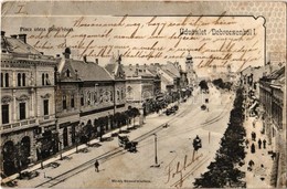 T3 1903 Debrecen, Piac Utca Felső Része, Rohner Szálloda, üzletek, Kereskedelmi és Iparkamara. Kiadja Mihály Sámuel (EB) - Ohne Zuordnung